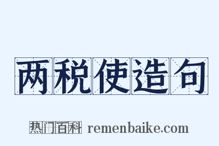 两税使造句是什么意思的图片